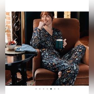 Rifle Paper Co. Summersalt Cloud 9 Silky Pajama PH Set Women’s Medium Menagerie